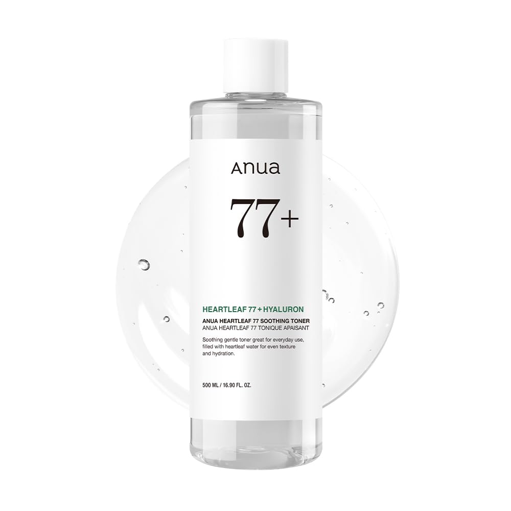 Anua Heartleaf 77% Soothing Toner I pH 5.5 Trouble Care, Calming Skin, Refreshing, Hydrating, Purifying, Cruelty Free, Vegan,(250ml / 8.45 fl.oz.)