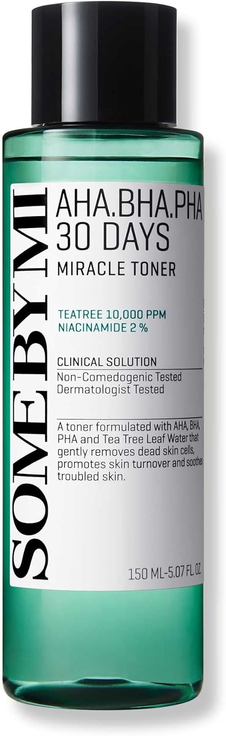 Some By Mi AHA-BHA-PHA 30 Days Miracle Face Toner | For Exfoliating, Moisturizing, Rejuvenating Face | 150Ml