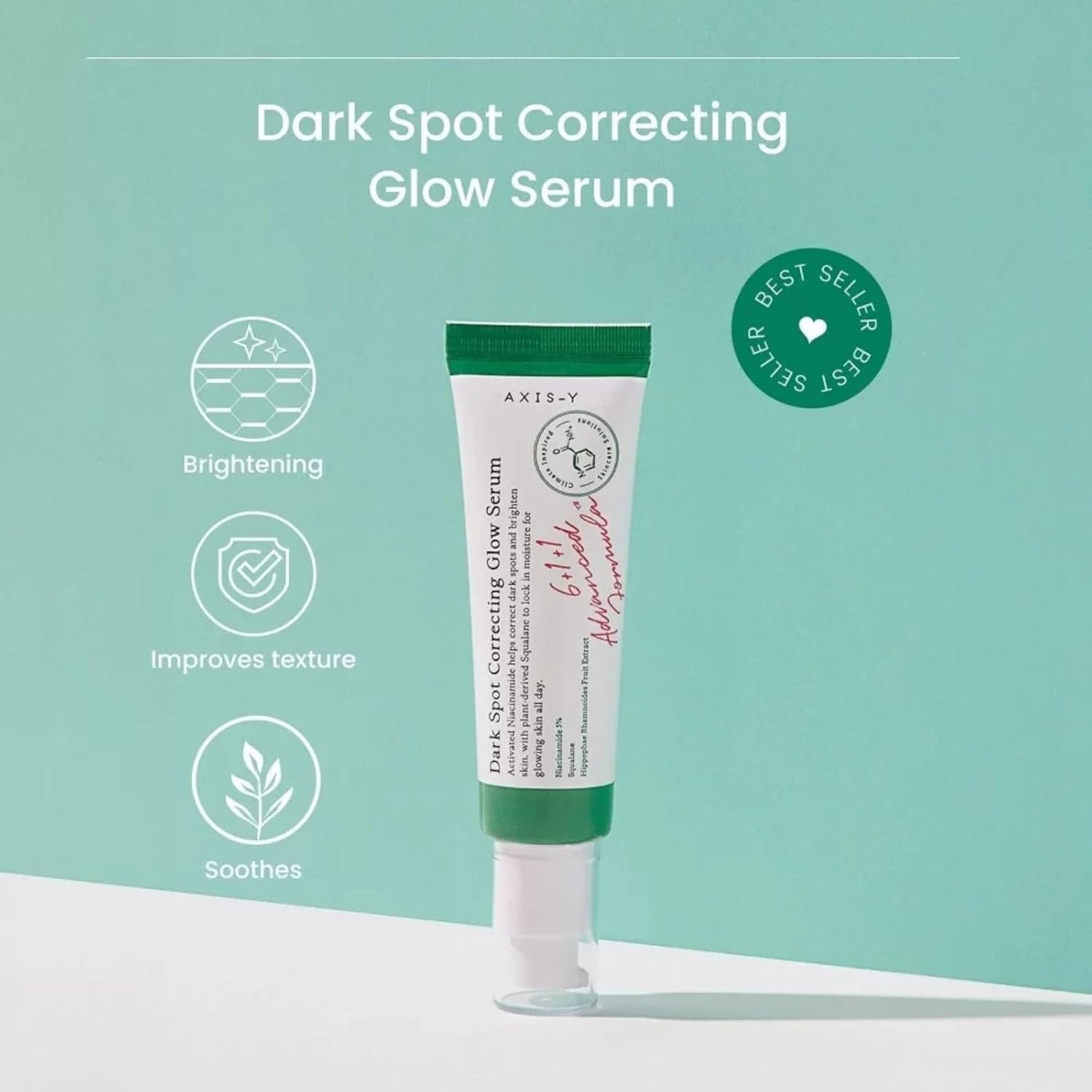 AXIS-Y Dark Spot Correcting Glow Serum 50ml / 1.69 fl. oz | Brightening Serum | Korean Skincare, Dark Spot Treatment, Hyperpigmentation Treatment