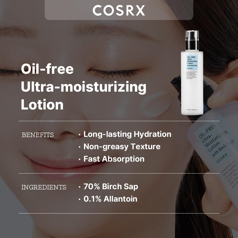 COSRX Oil Free Ultra Moisturizing Lotion (With Birch Sap) 100ml